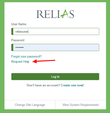 relias log request help recipient organization edit email pulls learner form link